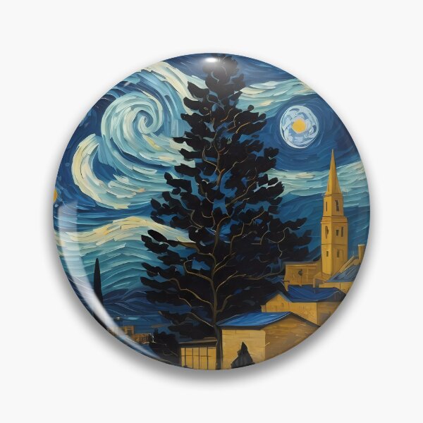 Item preview, starry night in a magical town designed and sold by Omarupattern51.
