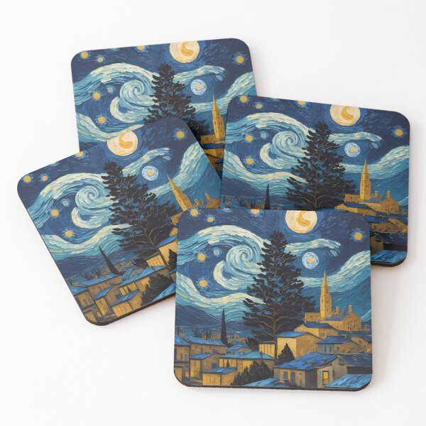 Item preview, starry night in a magical town designed and sold by Omarupattern51.