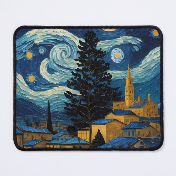 Item preview, starry night in a magical town designed and sold by Omarupattern51.