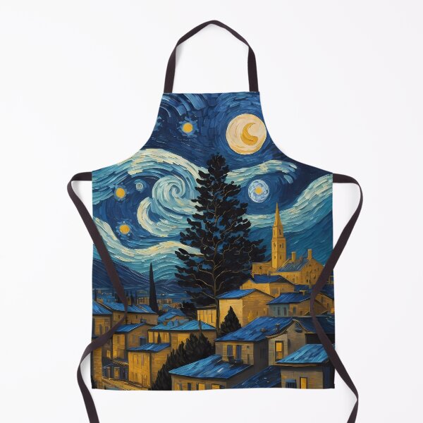 Item preview, starry night in a magical town designed and sold by Omarupattern51.