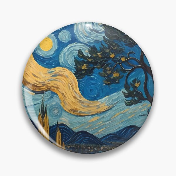 Item preview, starry night watercolor designed and sold by Omarupattern51.