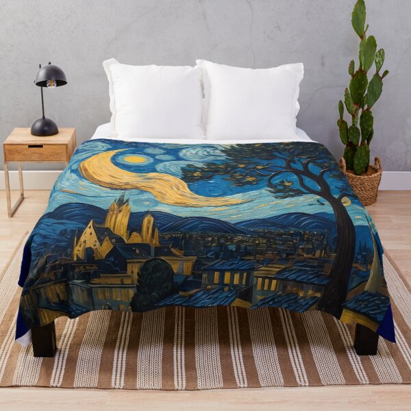 Item preview, starry night watercolor designed and sold by Omarupattern51.