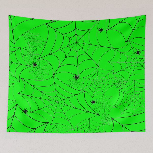 Item preview, halloween spider web acid green  designed and sold by Gossip Rag.