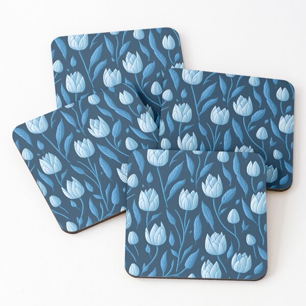 Item preview, Ethereal Blue Blossoms: Mini Floral Delight, Captivating Blue Blooms: A Floral Symphony in Shades of Blue designed and sold by irosh madushan.