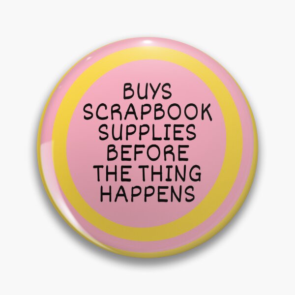 Item preview, Scrapbooker badge designed and sold by PsychoCraftShop.