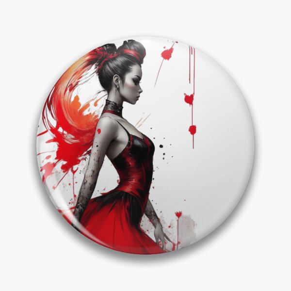 Item preview, Crimson Rhythms: Dancing Queen in a Red Dress, Embrace the Elegance: Dancing Girl in Red Colored Dress designed and sold by irosh madushan.