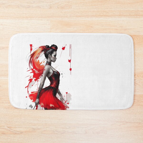 Item preview, Crimson Rhythms: Dancing Queen in a Red Dress, Embrace the Elegance: Dancing Girl in Red Colored Dress designed and sold by irosh madushan.