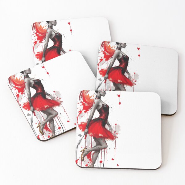 Item preview, Crimson Rhythms: Dancing Queen in a Red Dress, Embrace the Elegance: Dancing Girl in Red Colored Dress designed and sold by irosh madushan.