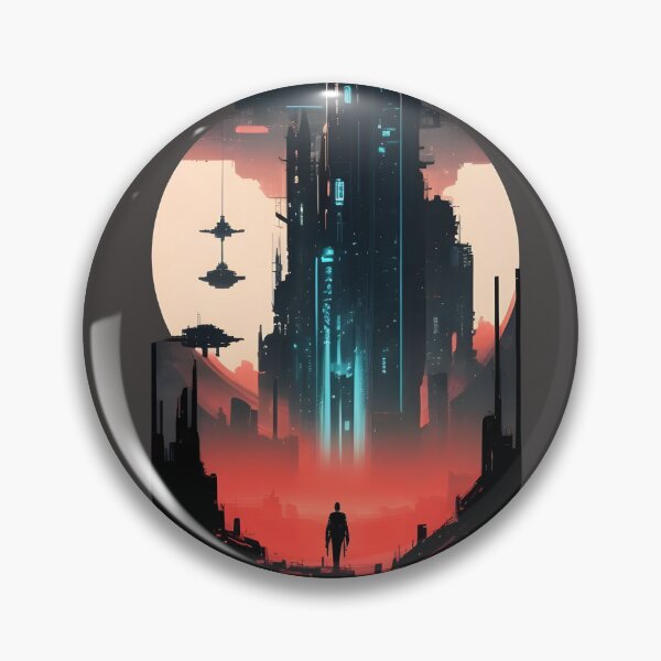 Item preview, Sci Fi Dystopian Futuristic City Design designed and sold by MoxieVibe.
