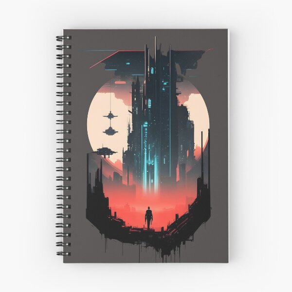 Item preview, Sci Fi Dystopian Futuristic City Design designed and sold by MoxieVibe.