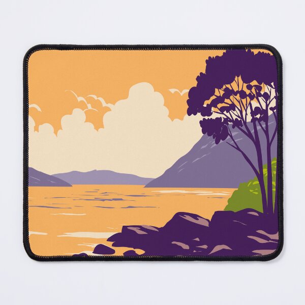 Item preview, Loch Ness and the Caledonian Canal in Scottish Highlands of Scotland WPA Art Deco Poster  designed and sold by patrimonio.