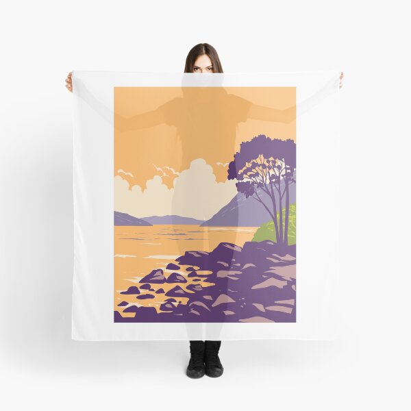 Item preview, Loch Ness and the Caledonian Canal in Scottish Highlands of Scotland WPA Art Deco Poster designed and sold by patrimonio.