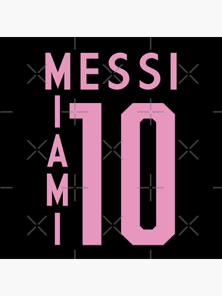 Personalize Miami Messi Logo the Goat Custom Your Name Pink 