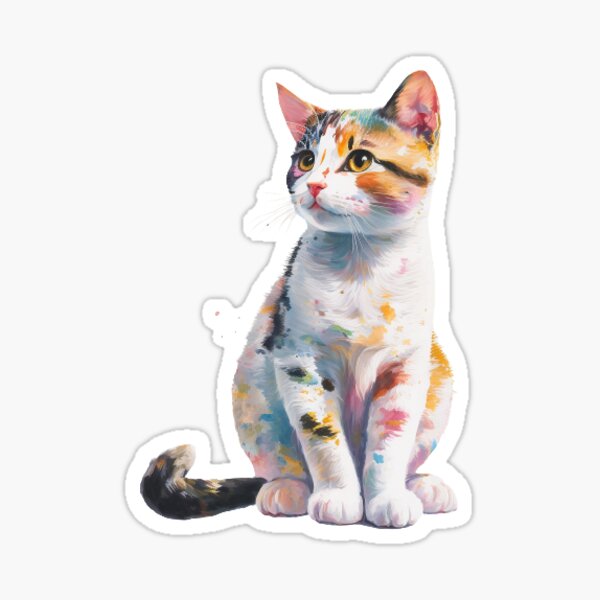 Item preview, A acrylic painting of a cat designed and sold by Nickyayee.
