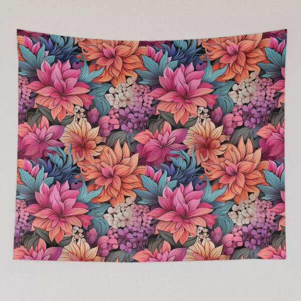 Item preview, Seamless Vibrant Flower Backgrounds, premium style designed and sold by sfwArt.