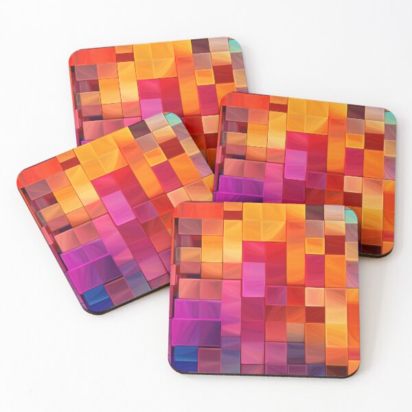 Item preview, Colorful Vibrant Neon Squares Pattern designed and sold by Lamarcy.