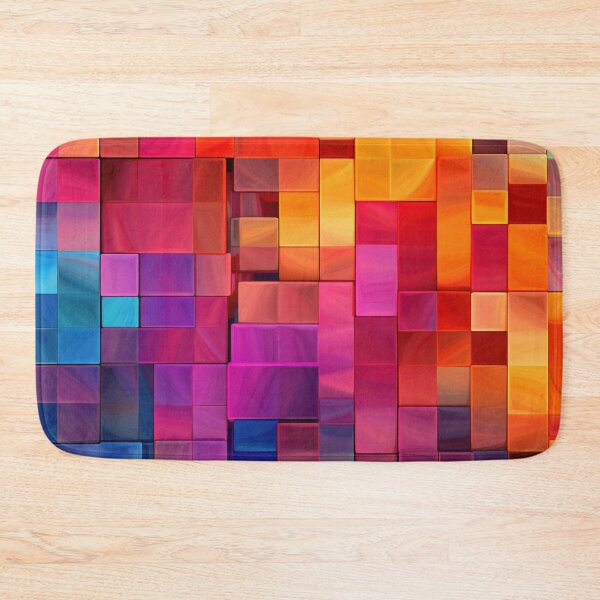 Item preview, Colorful Vibrant Neon Squares Pattern designed and sold by Lamarcy.
