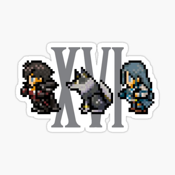 Clive, Torgal, and Jill XVI Design FFXVI Pixel Party Members Final Fantasy  16 Sticker for Sale by DanielsonLiza