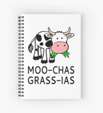 Moo-chas Grass-ias (Muchas Gracias) Spiral Notebook