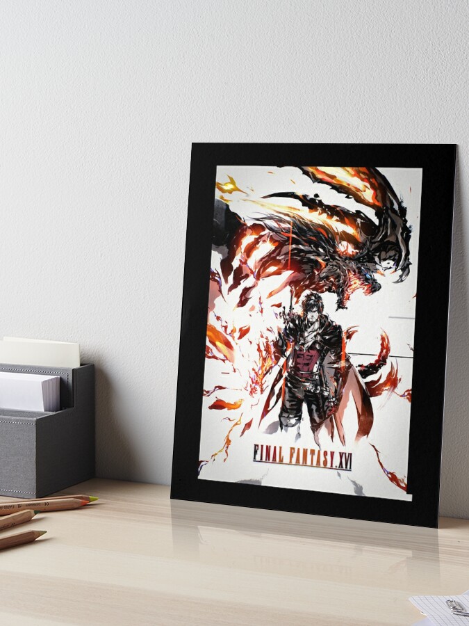 FINAL FANTASY XVI Metal Plate with Easel - CLIVE & IFRIT