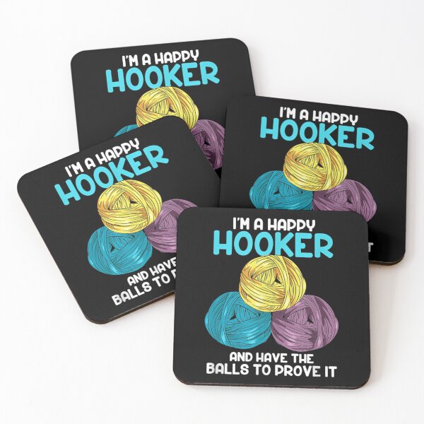 Item preview, Im a happy Hooker Quilting Sewing Crocheting Funny Crotchet  	 designed and sold by ccbrnkfk41.
