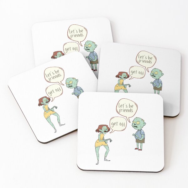 Item preview, Get Off, Let's Be Friend, Zombie Couple Design designed and sold by Ching Teoh.