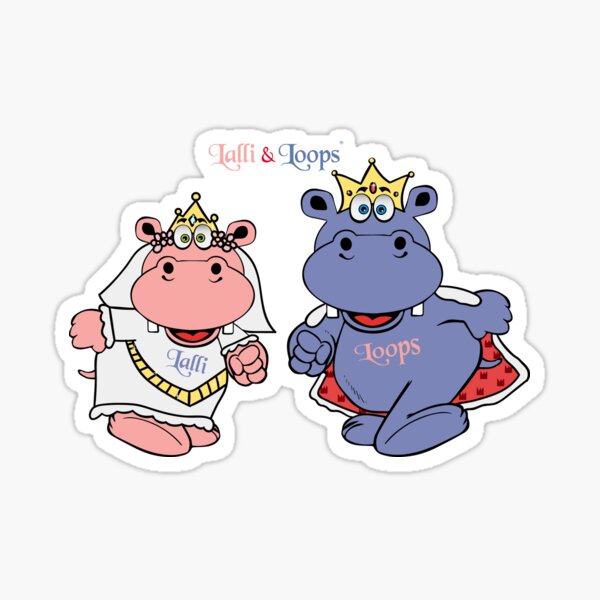 Hippos Nilpferde Lalli und Loops heiraten Sticker