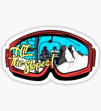 Schlagen Sie die Pisten Skibrille Sticker