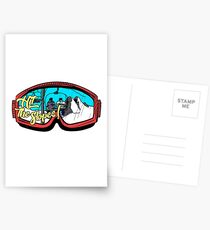 Schlagen Sie die Pisten Skibrille Postkarten