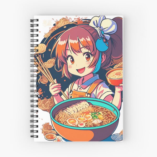 Item preview, Ramen Enchantment: Sweet Moments in the Kitchen, Capturing Culinary Joy: Sweet Girl Making Ramen designed and sold by irosh madushan.