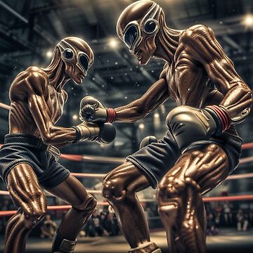 Artwork thumbnail, Alien Kick Boxers by LenCarol