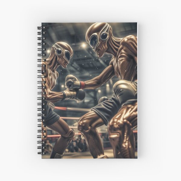 Alien Kick Boxers Spiral Notebook