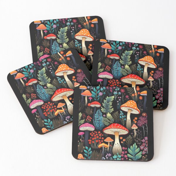 Item preview, Mushrooms Floral Botanical designed and sold by ethnicdrawing.