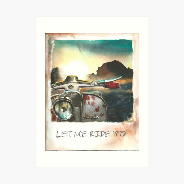 Let me ride vintage lambretta Art Print