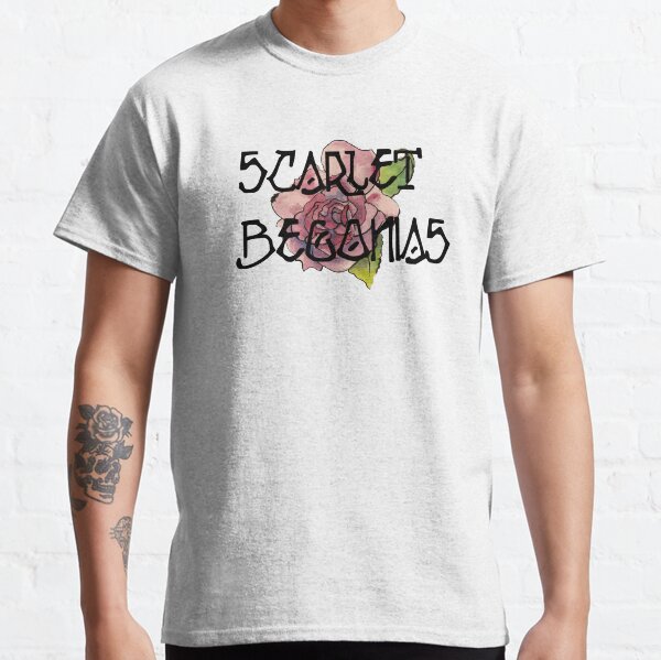 Scarlet Begonias Watercolor Classic T-Shirt