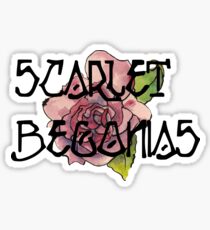 Scharlachrot Begonien Aquarell Sticker