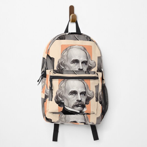 Item preview, American Novelist Nathaniel Hawthorne - orange - illustration designed and sold by Litstoy.