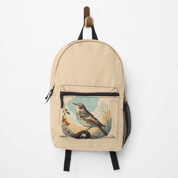 Item preview, Vintage DC Nature Illustration | Wood Thrush Art designed and sold by InkedBeasts.