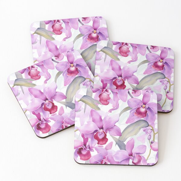 Item preview, Orquídea elegancia acuarela de patrones sin fisuras designed and sold by PutsGroup.