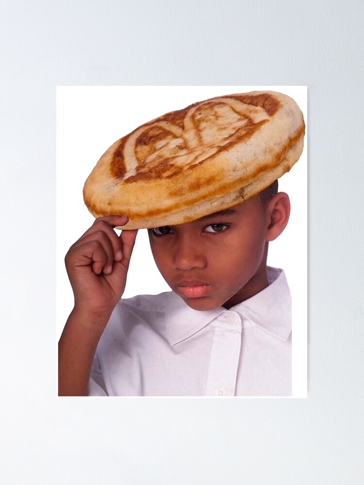 Little Black Boi With a Pancake on his head meme.