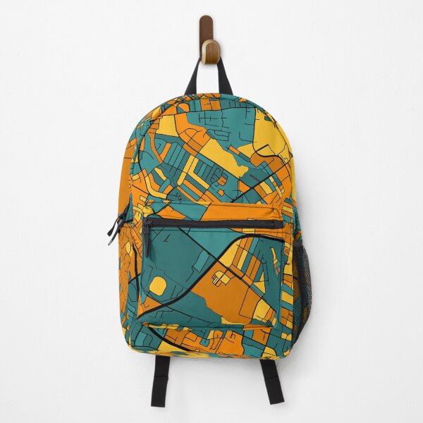 Item preview, Lexington Map Pattern in Orange & Teal designed and sold by PatternMaps.