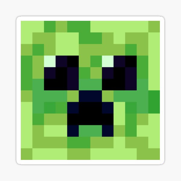 Pixel art of a creeper face from minecraft