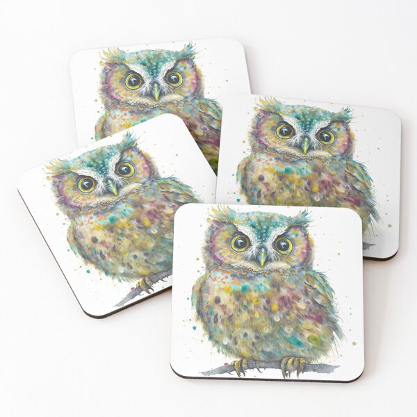 Item preview, A acrylic painting of a owl designed and sold by Nickyayee.