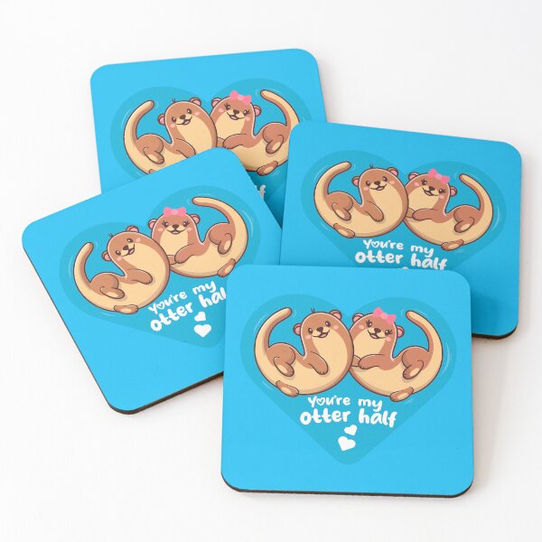 Item preview, You're my otter half - significant otters - love heart shape designed and sold by messy-nessie.