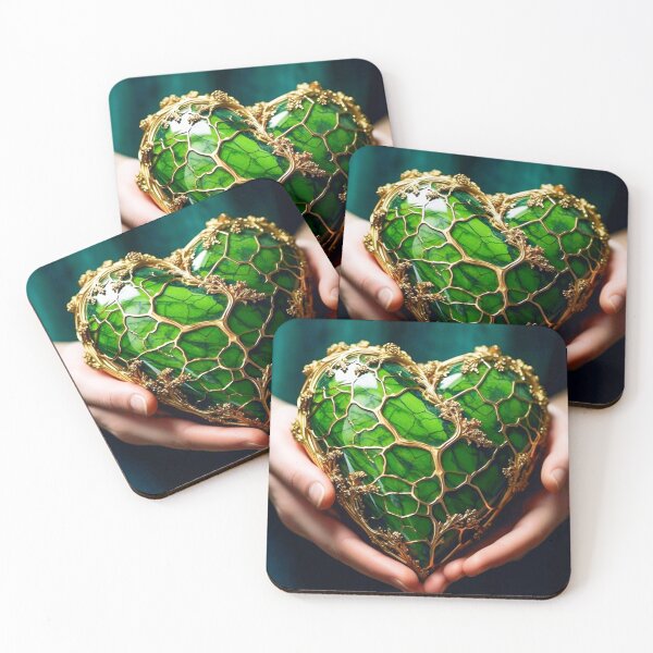Item preview, Kintsugi - Green heart  designed and sold by ElenaRichardsu.