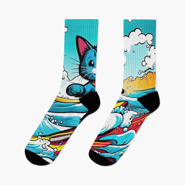 Item preview, ''Kitten surfing, comics style'' 7 designed and sold by OsvaldoRamosArt.