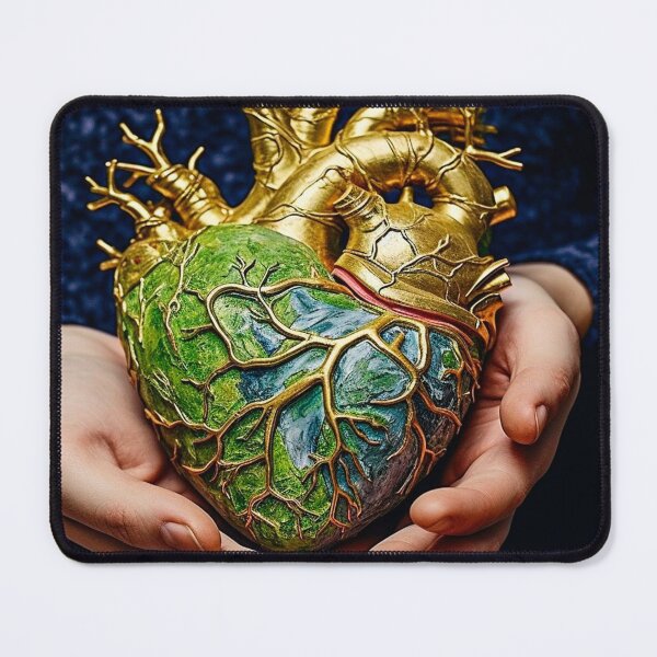 Item preview, Kintsugi Heart - Embracing Imperfections with Love designed and sold by ElenaRichardsu.