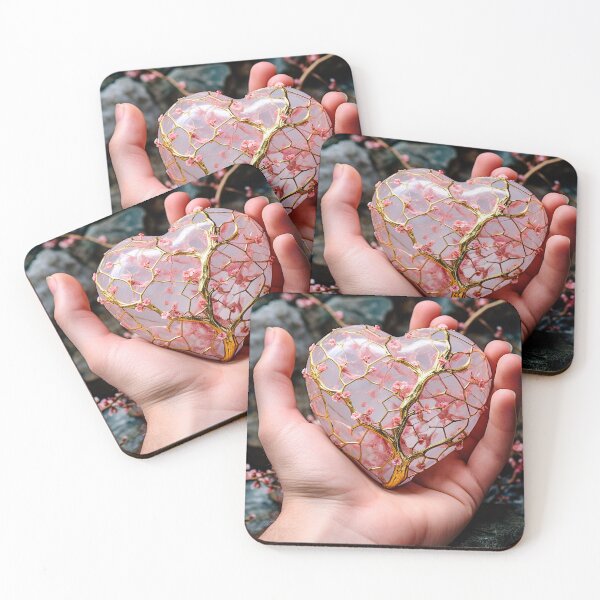 Item preview, Shattered Beauty Restored - Unveiling the Kintsugi Heart designed and sold by ElenaRichardsu.