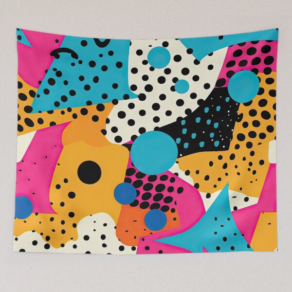 Item preview, Funky 80s and 90s Nostalgia Pop Pattern designed and sold by AeonAcademy.
