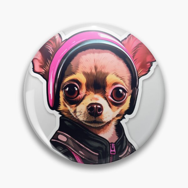 Item preview, Cute Chihuahua in a leather jacket & helmet  designed and sold by Redbubblesassy.